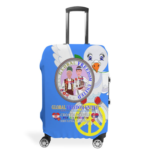 Lugguage Cover Global Freedom United Men Croatia & Serbia Old Peace Blue