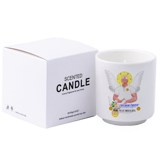 Ceramic Aromatherapy Candle Global Freedom United Archangel Michael