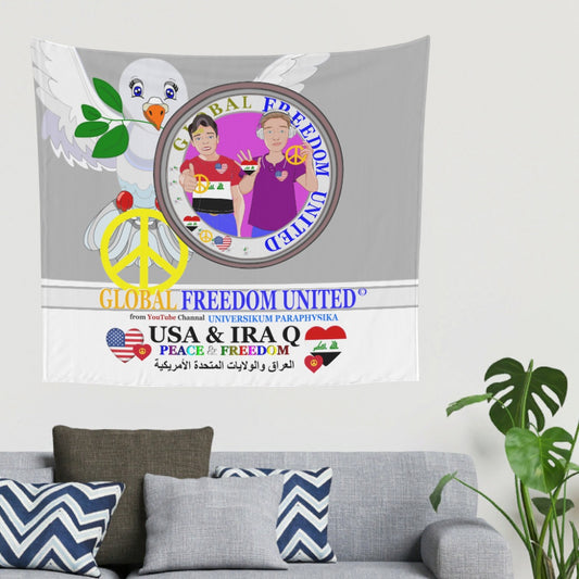 Tapestry Global Freedom United Men Iraq & Usa Old Peace Grey