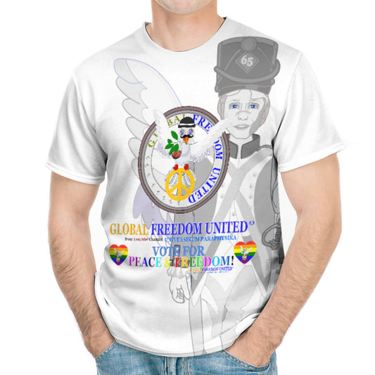 Men´s T-shirt GLOBAL FREEDOM UNITED© Dove Of Peace With Archangel Michael