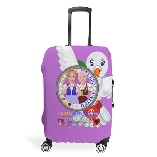 Lugguage Cover Global Freedom United Women Albania & Serbia Old Peace Lilac