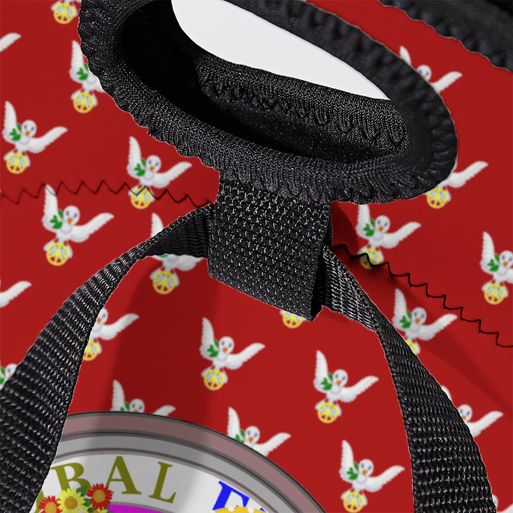Meal Bag With Strap GLOBAL FREEDOM UNITED© Women Ukrain & Russia Red Dove Of Peace
