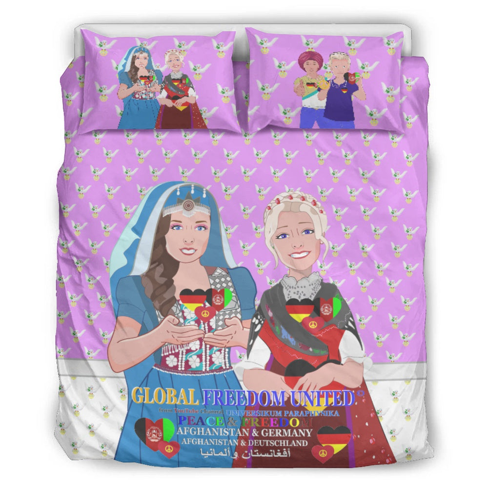 Bed Line GLOBAL FREEDOM UNITED© Women AFGHANISTAN & GERMANY Lilac