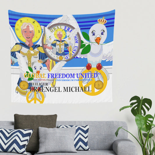 Tapestry Global Freedom United Archangel Michael German Deep Blue