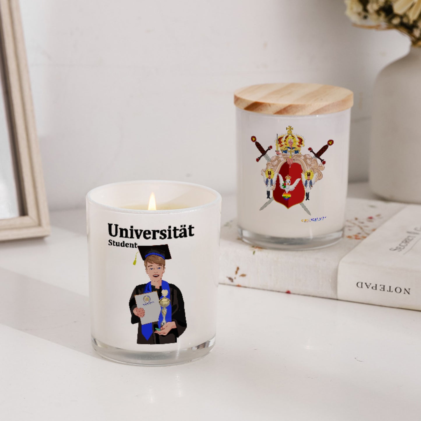 Scented Soy Candle Global Freedom United Student Boy Golden Place Brown Hair 1