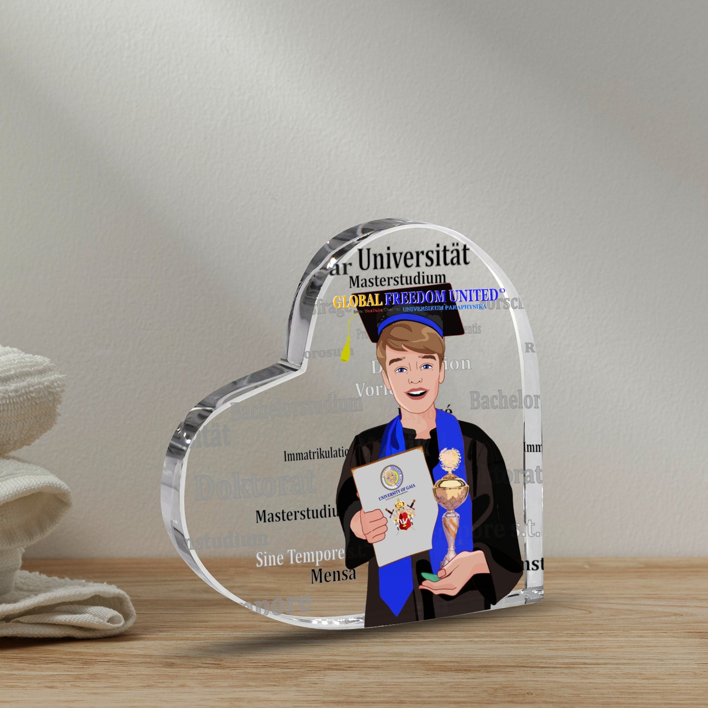 Acryl Heart Global Freedom United Student Boy Cooper Place Brown Hair 1