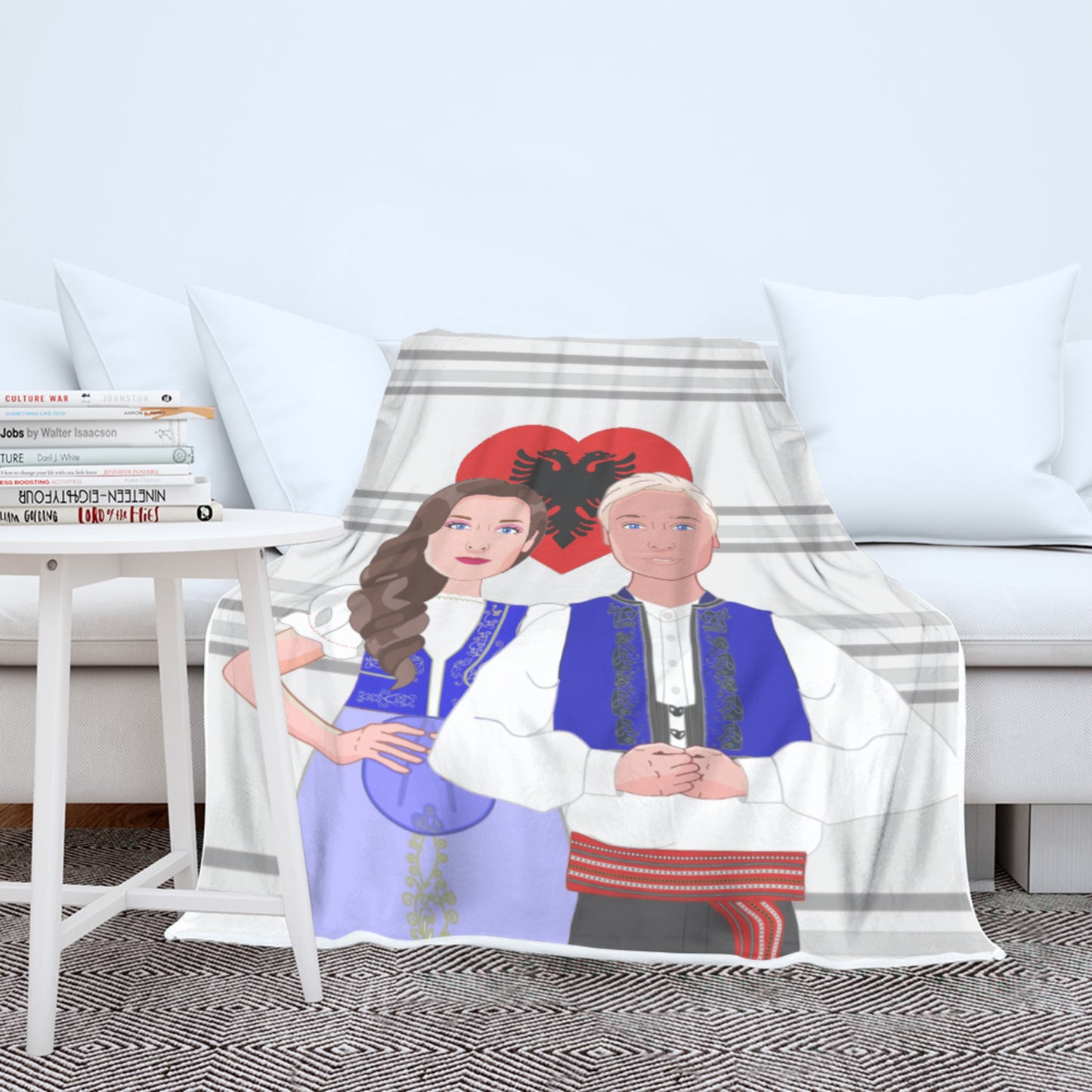 Square Blanket GLOBAL FREEDOM UNITED© Couple Albania