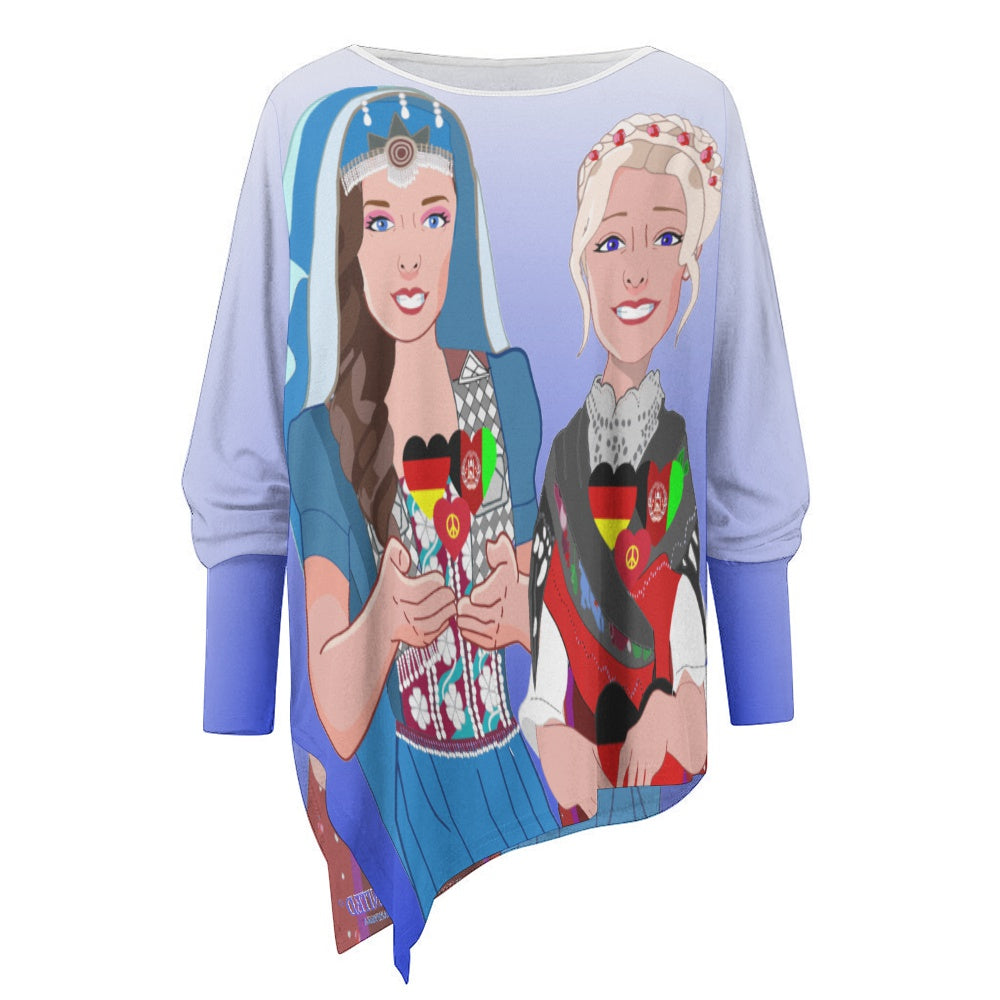 Pullover Long Sleeve T-shirt GLOBAL FREEDOM UNITED© AFGHANISTAN & GERMANY