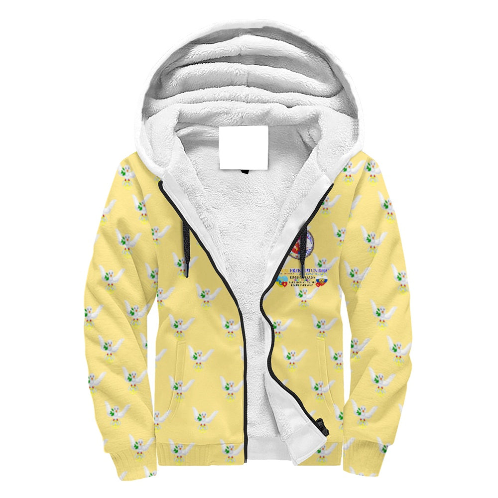 Plush Hoodie GLOBAL FREEDOM UNITED© Men Ukraina & Russia Yellow