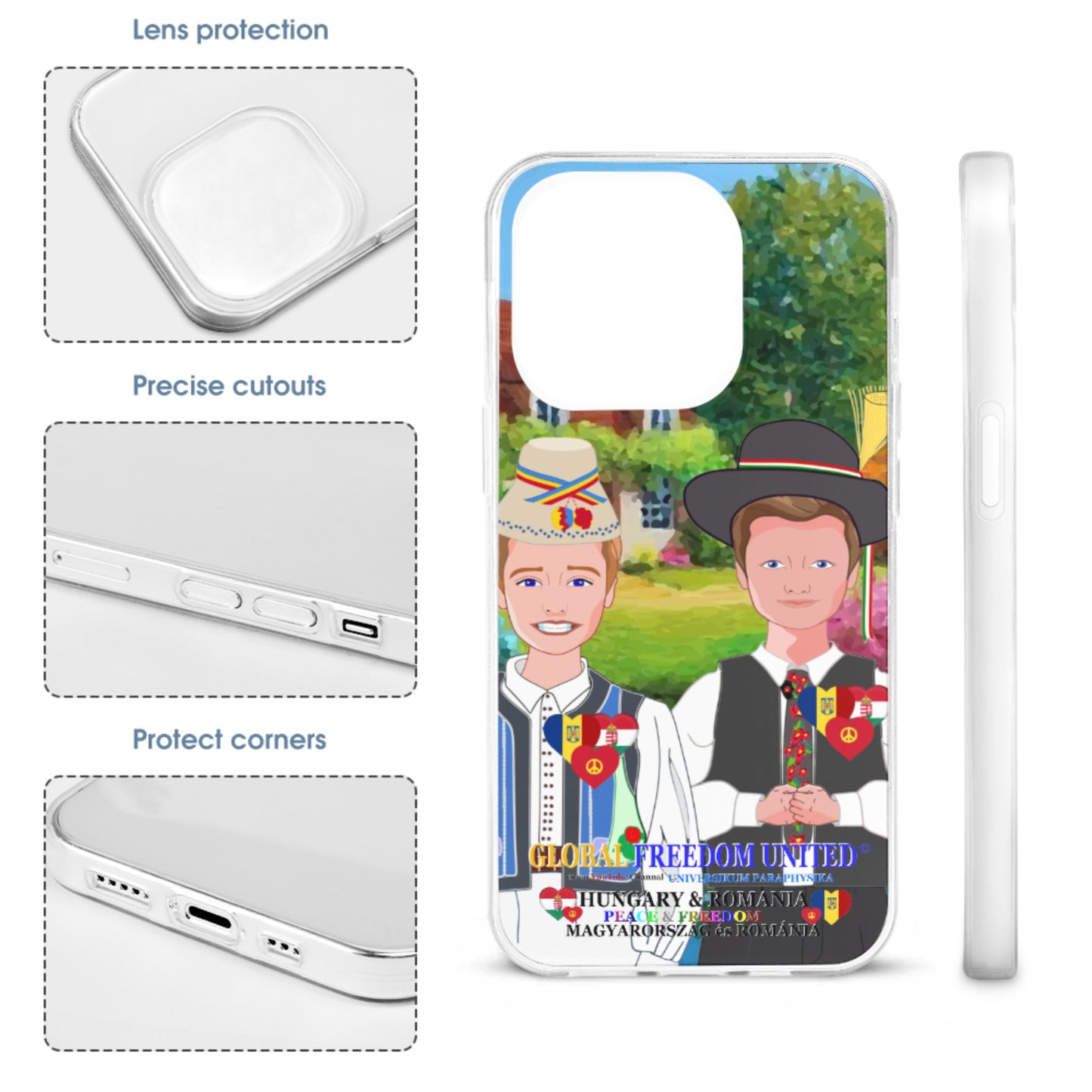 Mobile Phone Case GLOBAL FREEDOM UNITED© Men Romania & Hungary