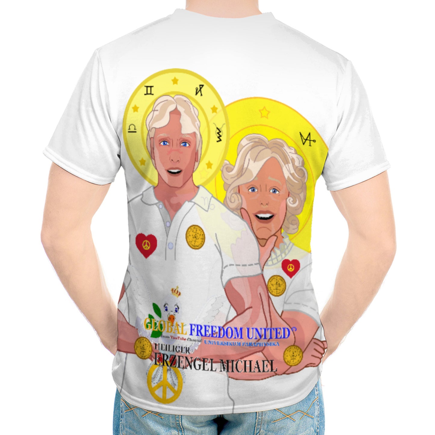 Men´s T-shirt Global Freedom United Men Archangel Michael & Gabriel German