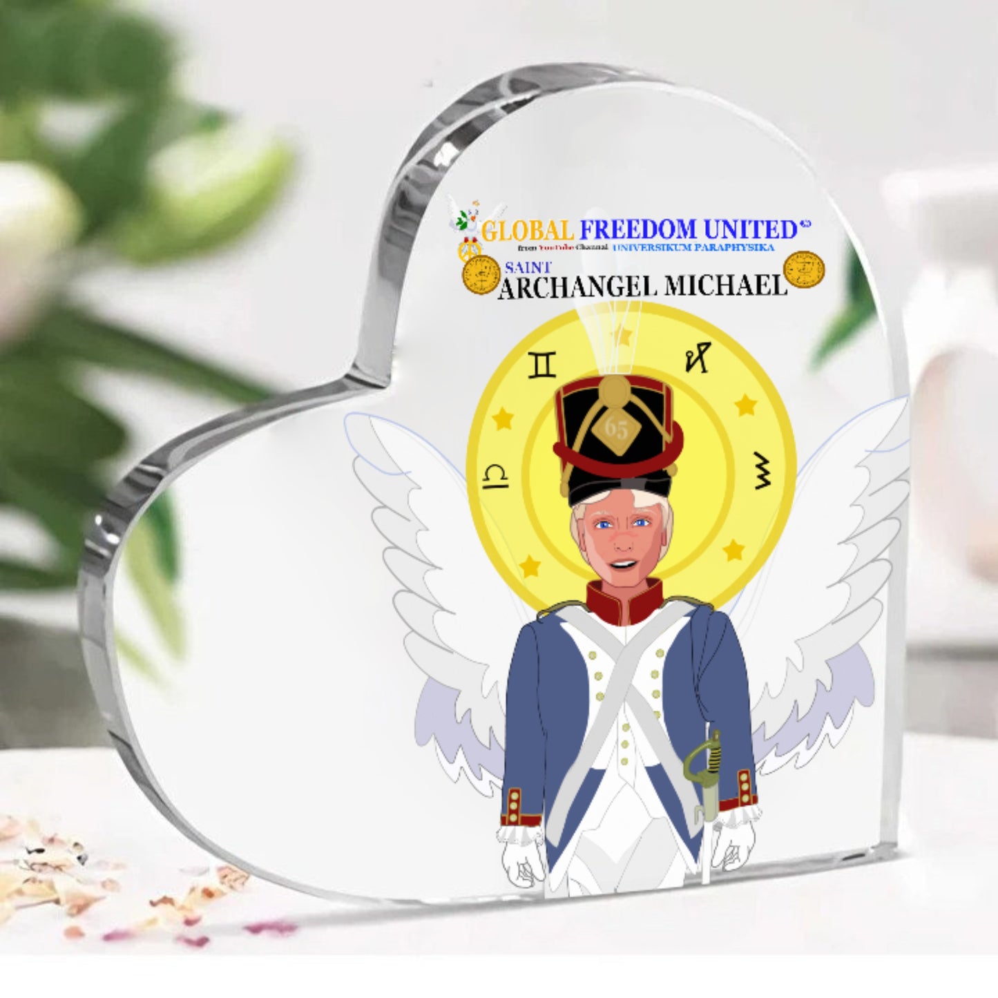 Acryl Heart  GLOBAL FREEDOM UNITED© Archangel Michael English V2