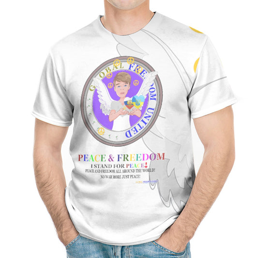Men´s T-shirt GLOBAL FREEDOM UNITED© Men Ukraina & Russia Wight
