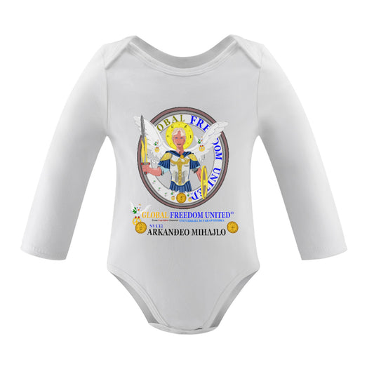 Baby Long-sleeve Bodysuit Global Freedom United Archangel Michael Croatia V1