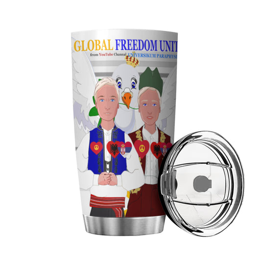 Tumbler Global Freedom United Men Albania & Serbia Old Peace Grey