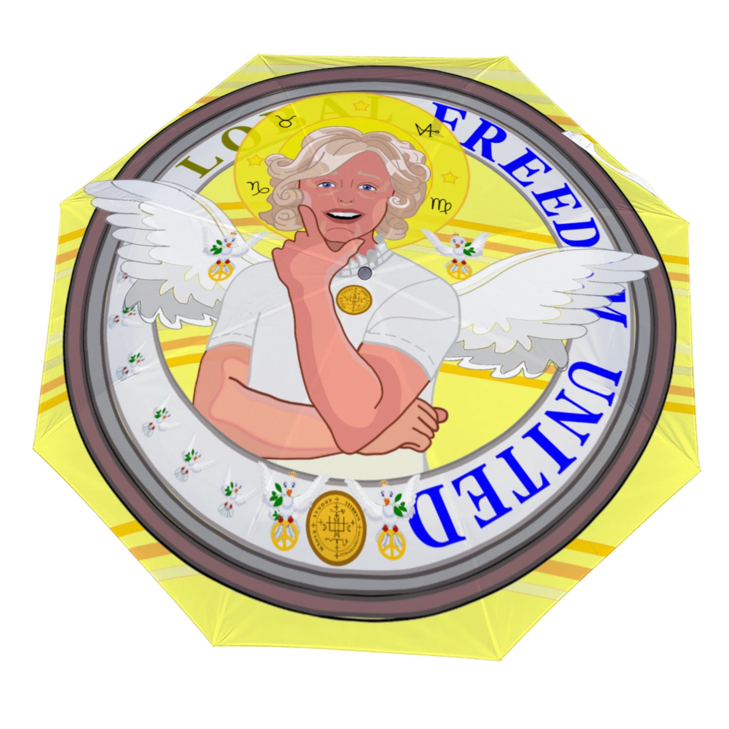 Umbrella GLOBAL FREEDOM UNITED© Archangel Gabriel  Yellow