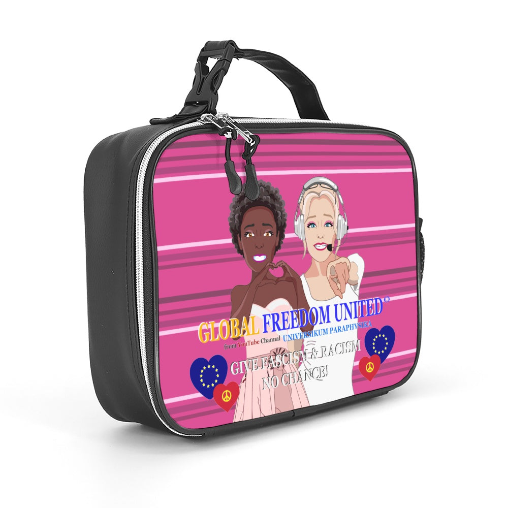 Leather Meal Back GLOBAL FREEDOM UNITED© Women Anti Fascism & Racism Pink EU