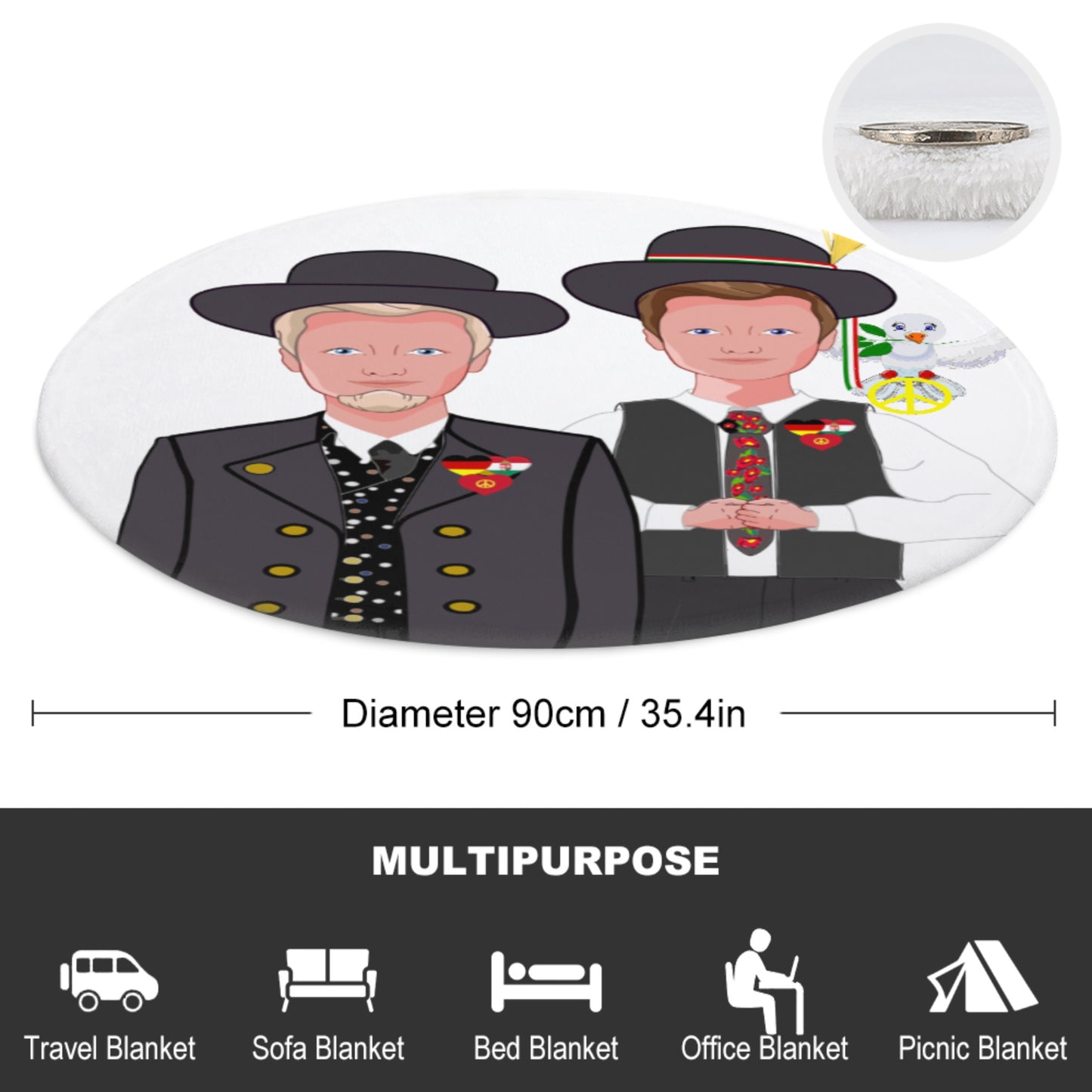 Blankets For Kits Global Freedom United Boys Hungary & Germany Old Peace