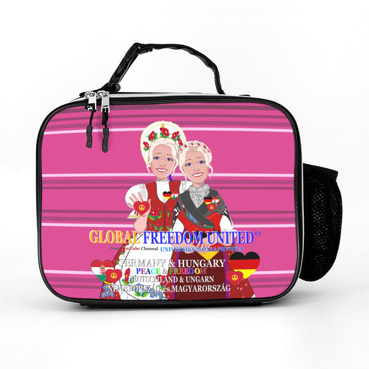 Leather Meal Bag GLOBAL FREEDOM UNITED© Women Hungary & Germany Pink