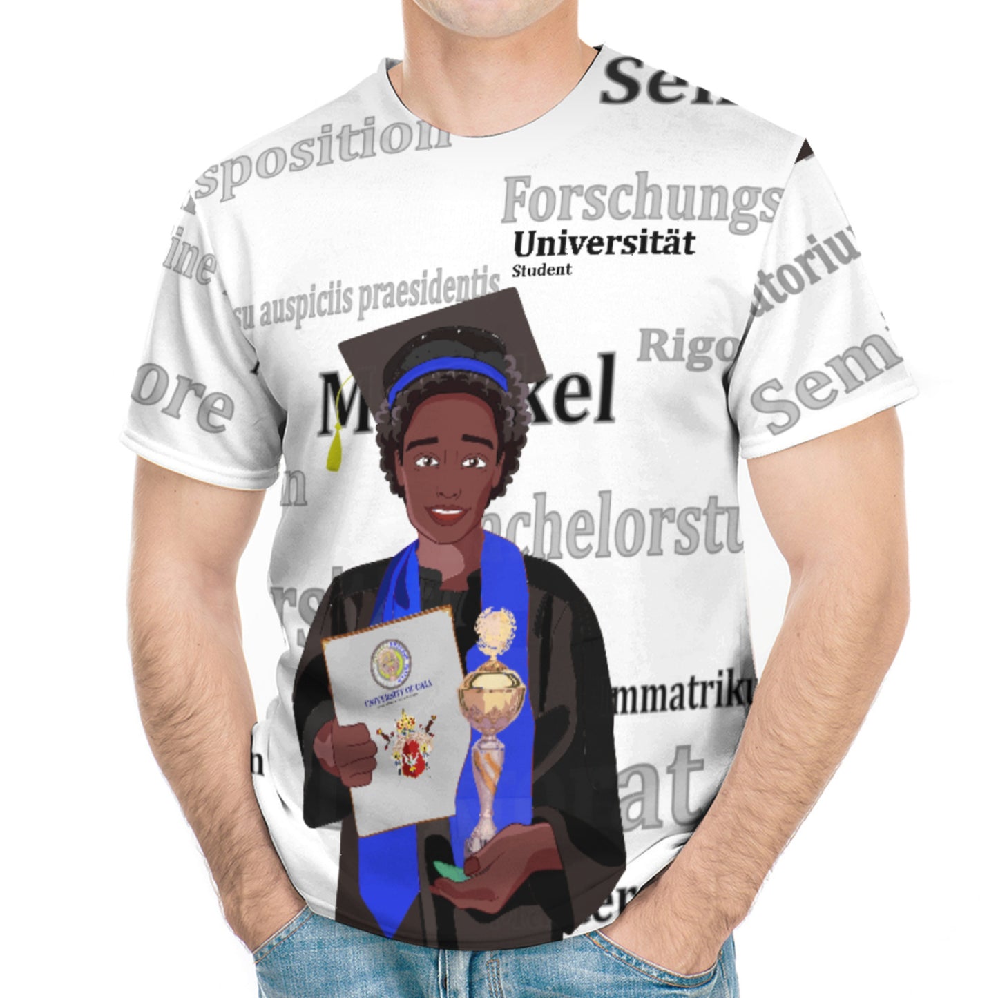 Men´s T-shirt Global Freedom United Afro Student Boy Cooper Place