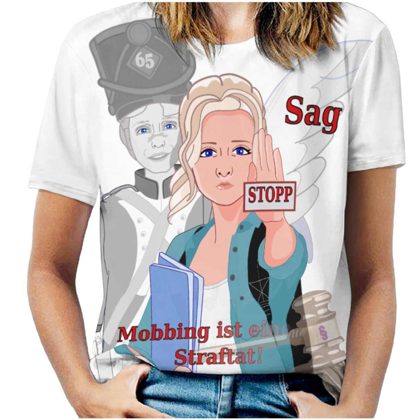 Women´s T-shirt Global Freedom United Anti Mobbing Deutsch V1