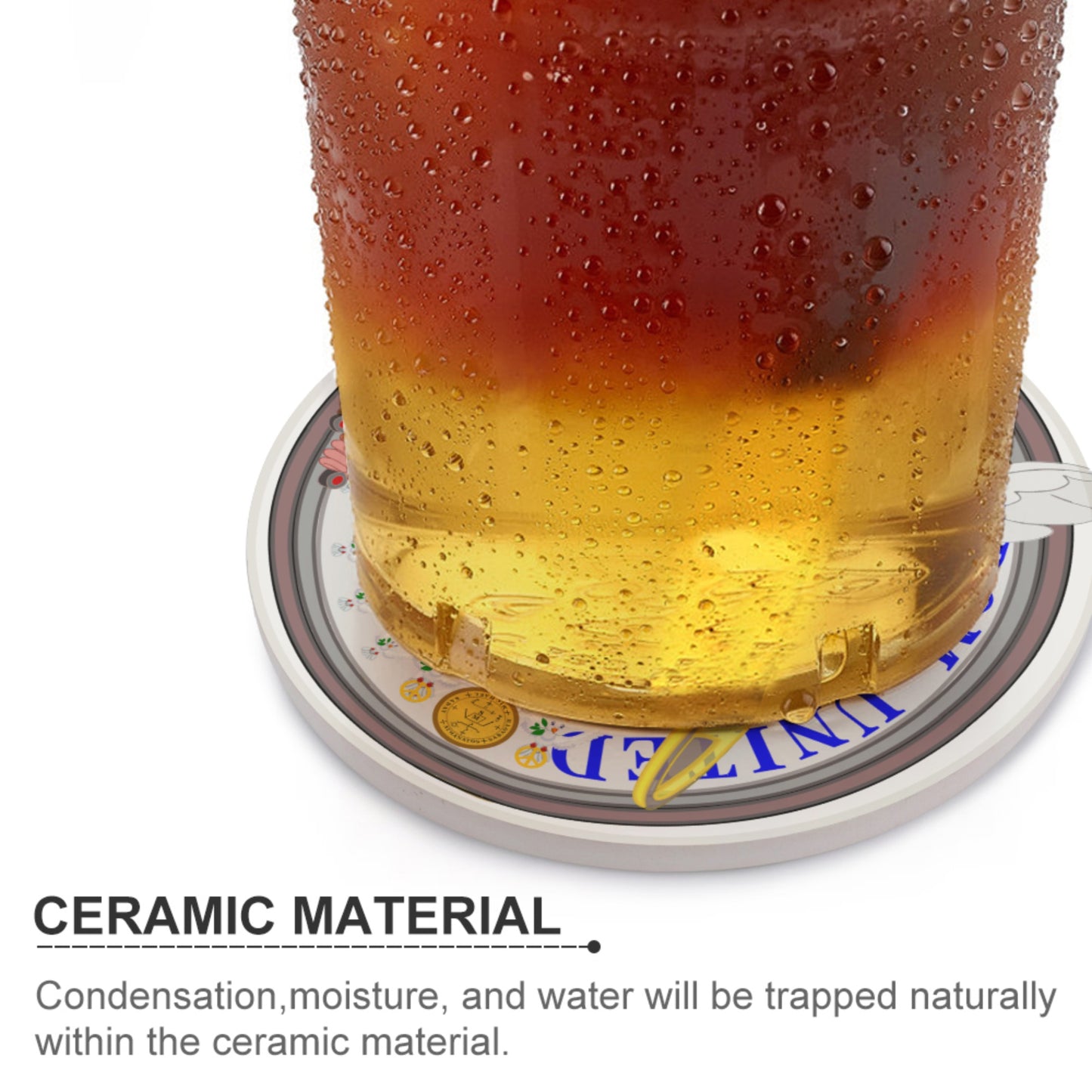 Ceramic Coasters Global Freedom United Archangel Michael