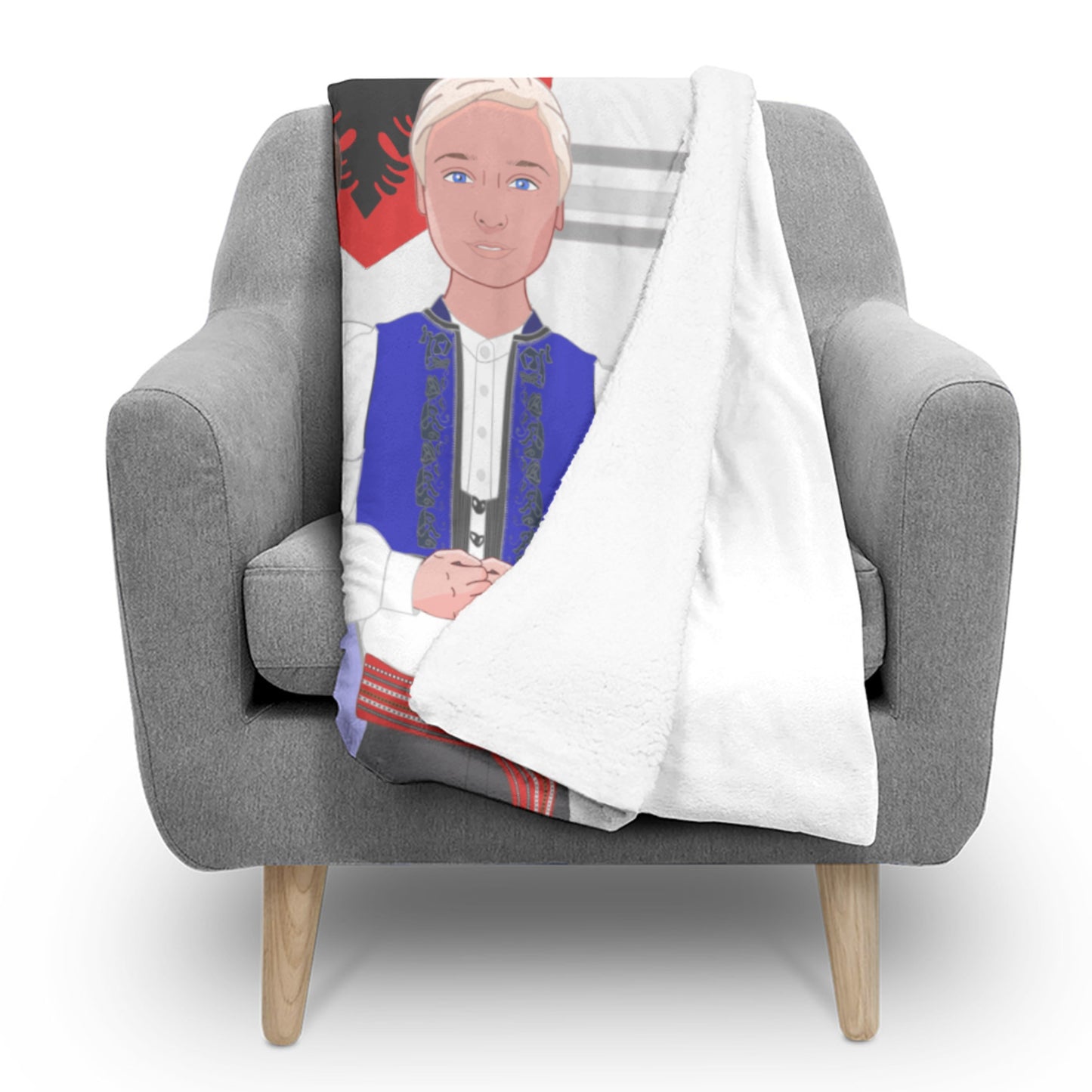 Square Blanket GLOBAL FREEDOM UNITED© Couple Albania