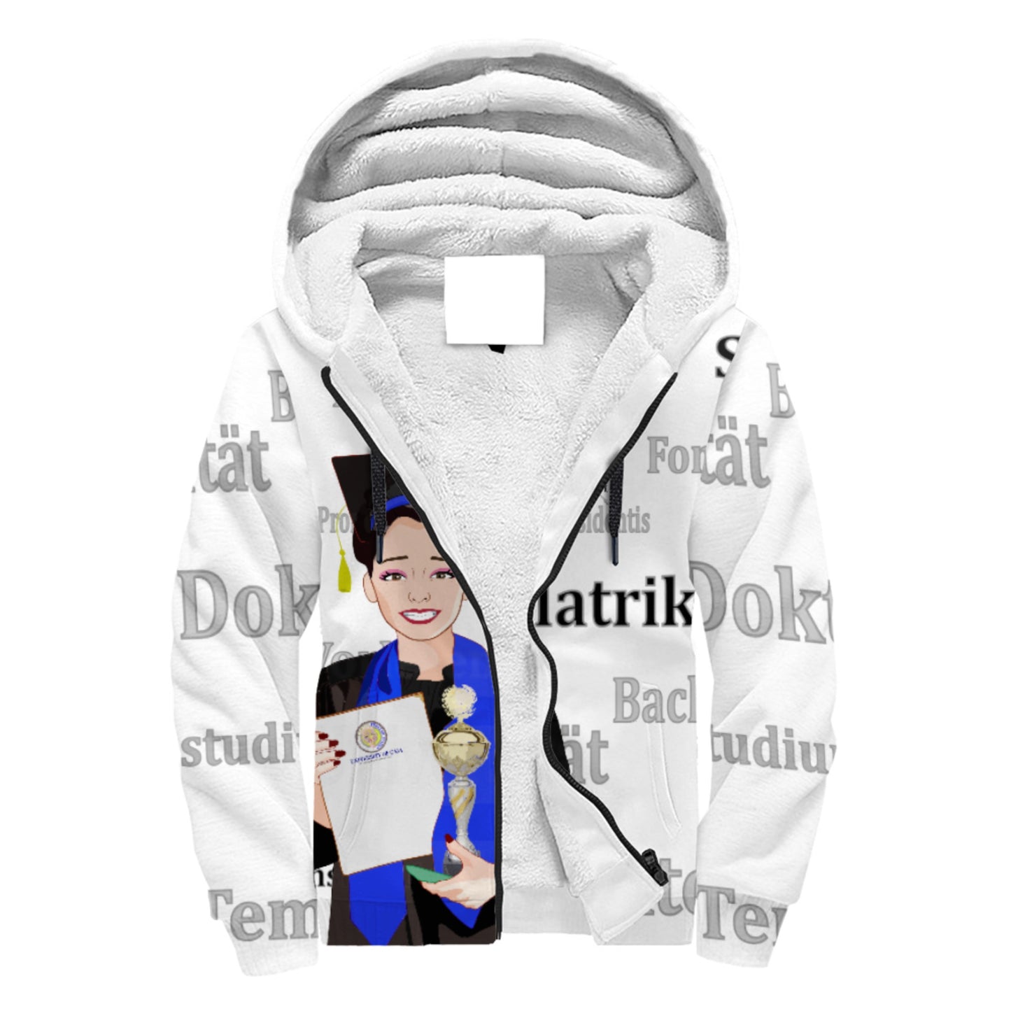 Plush Hoodie Global Freedom United Asia Student Golden Place