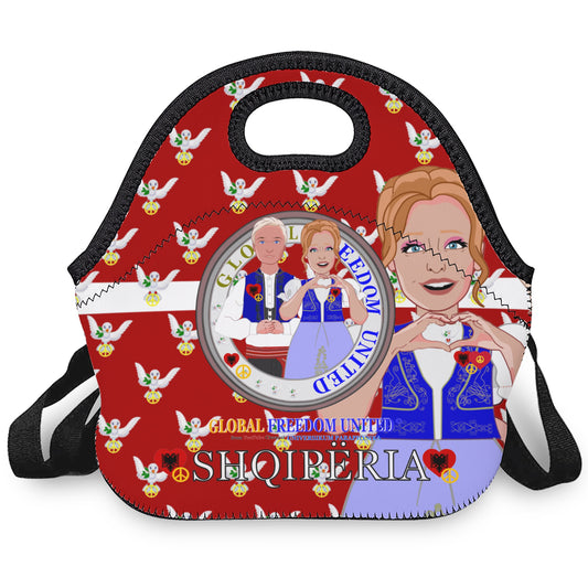 Leather Meal Bag GLOBAL FREEDOM UNITED© Couple Albania Red