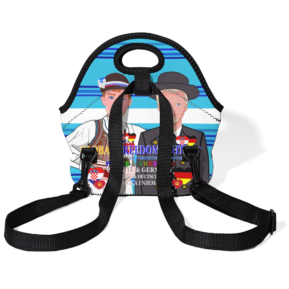 Meal Bag With Strap GLOBAL FREEDOM UNITED© Men Croatia & Germany Blue 1