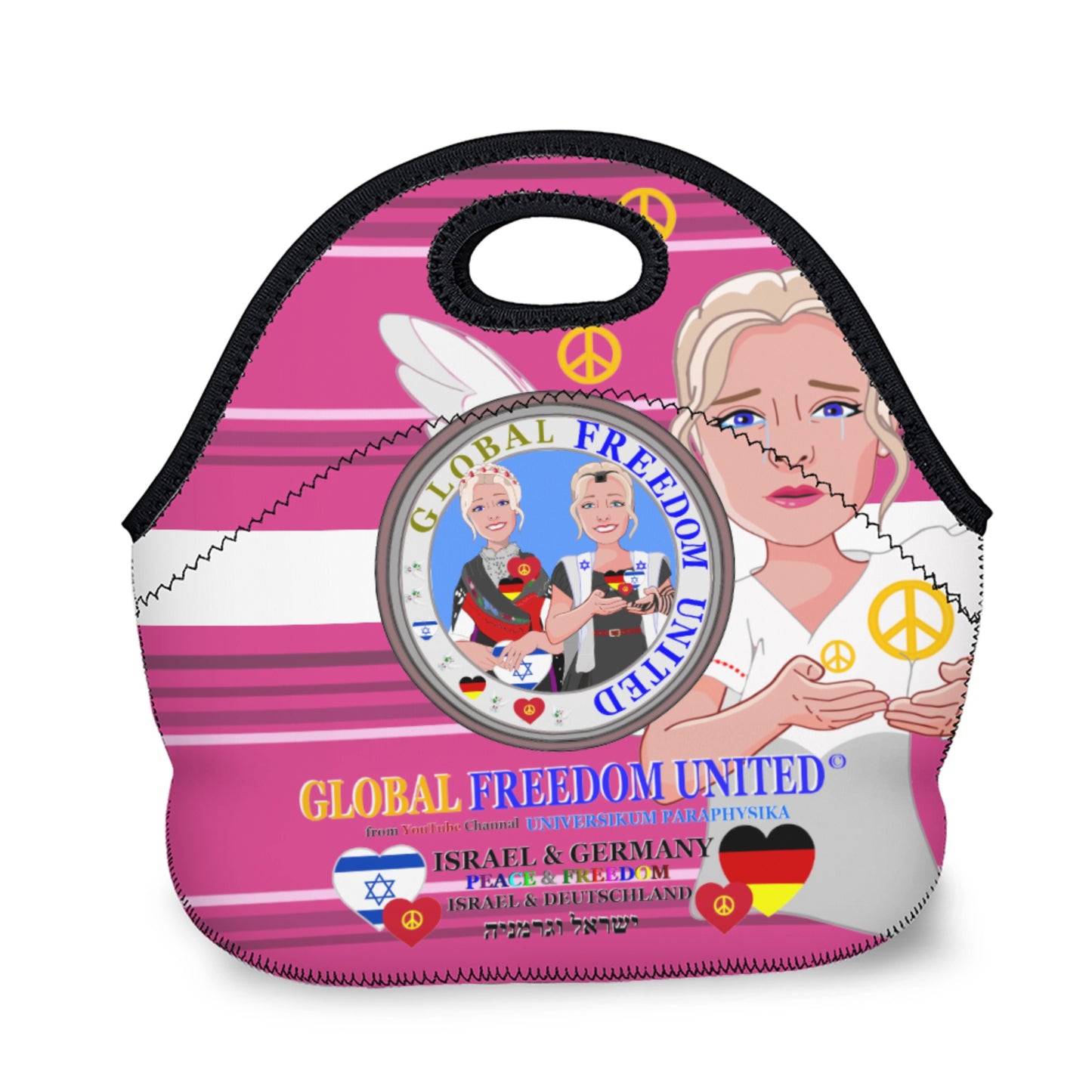 Meal Back GLOBAL FREEDOM UNITED© Women Israel & Germany Pink V2