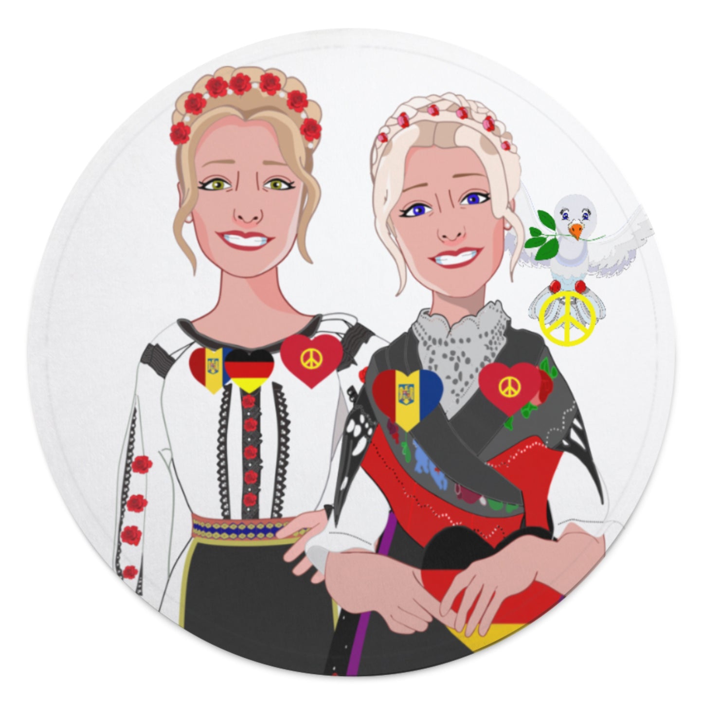 Blankets For Kits Global Freedom United Girls Romania & Germany Old Peace