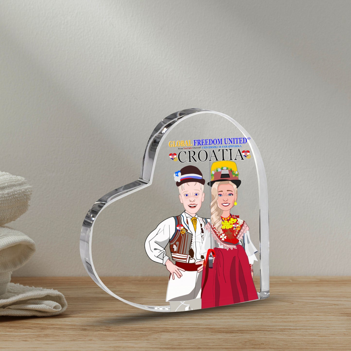 Acryl Heart Global Freedom United Couple Edition Croatia