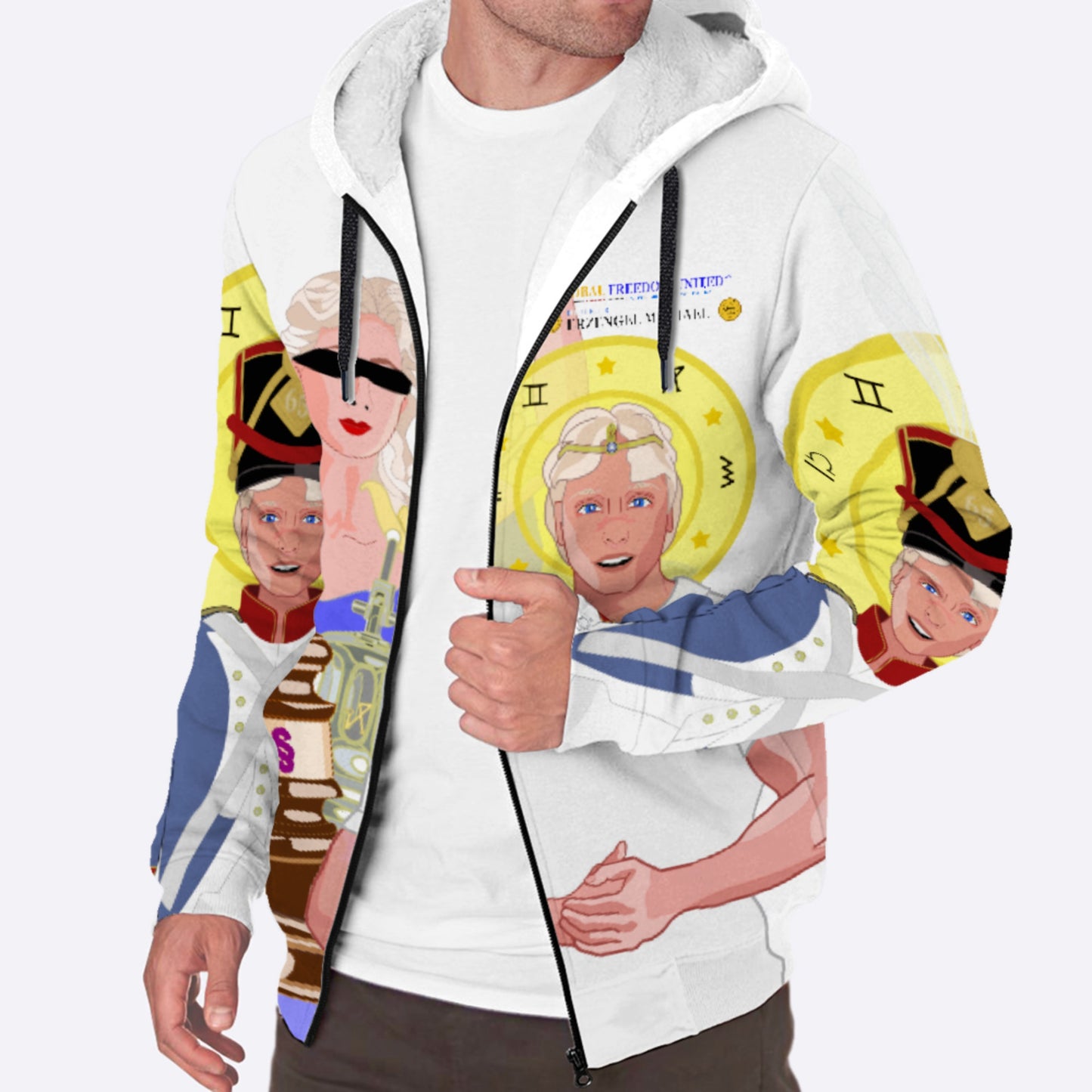 Plush Hoodie Global Freedom United Archangel Michael German Justicia