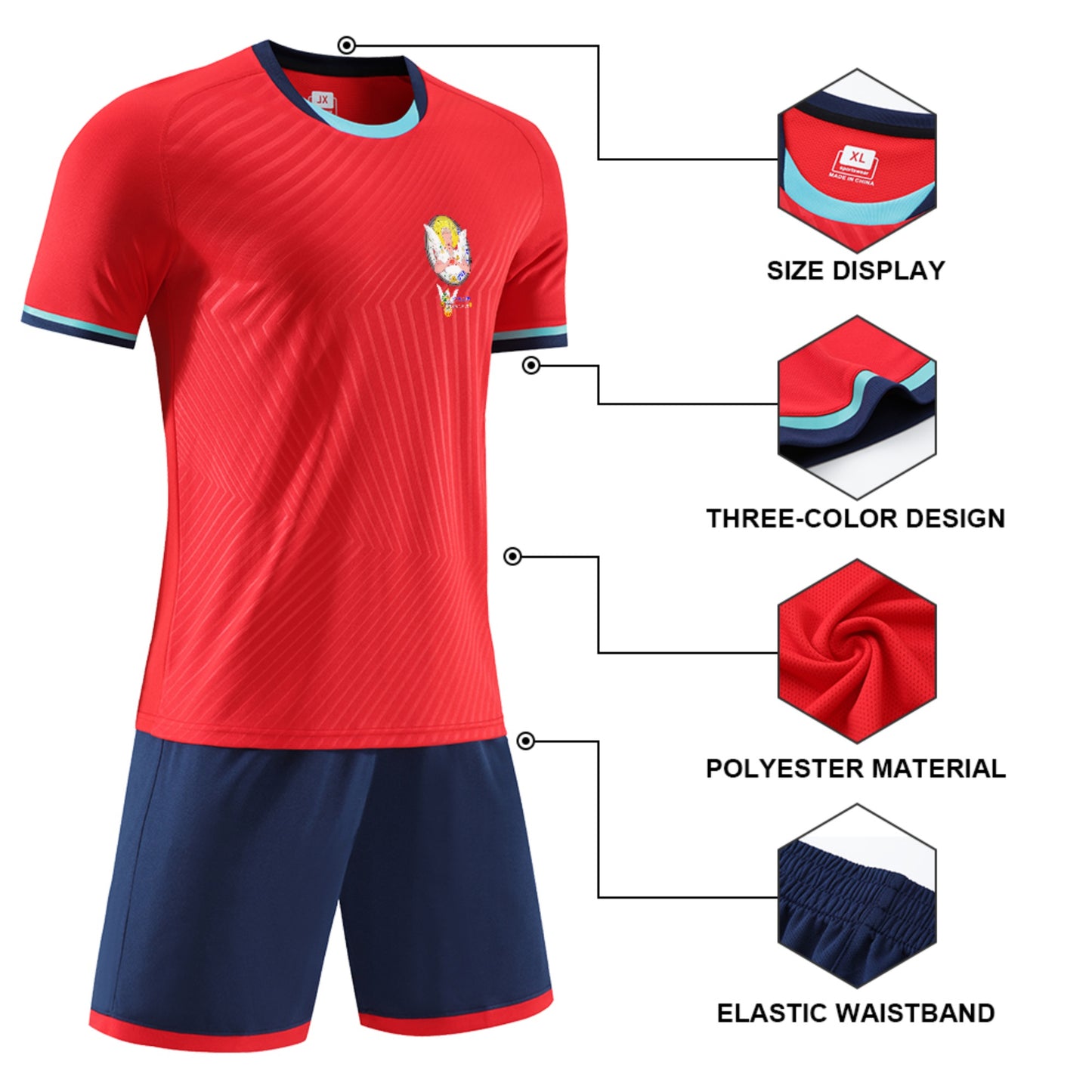 Soccer T-shirt Global Freedom United Archangel Raphael 2 Red