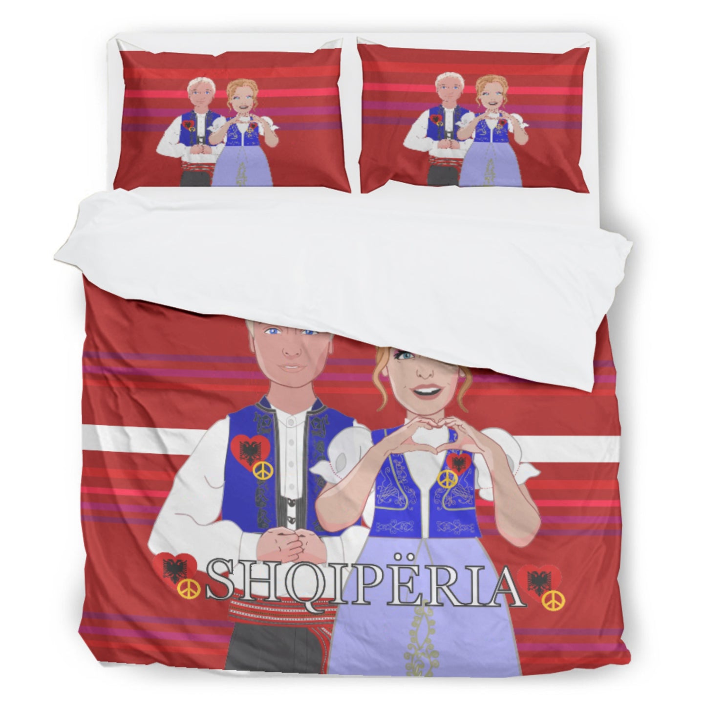 Bed Line GLOBAL FREEDOM UNITED© Couple Edition Albania Red