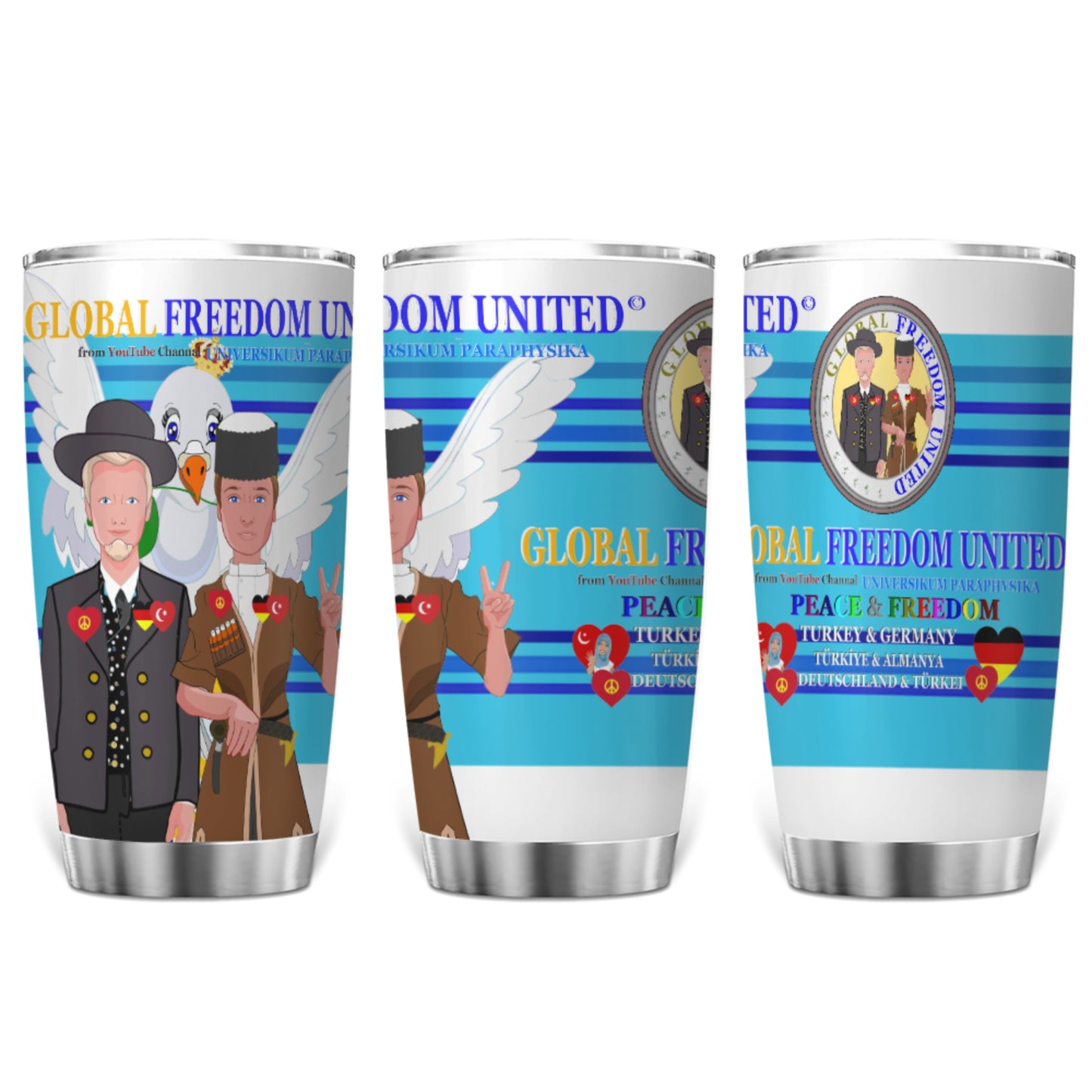 Tumbler Global Freedom United Men Turkey & Germany Blue