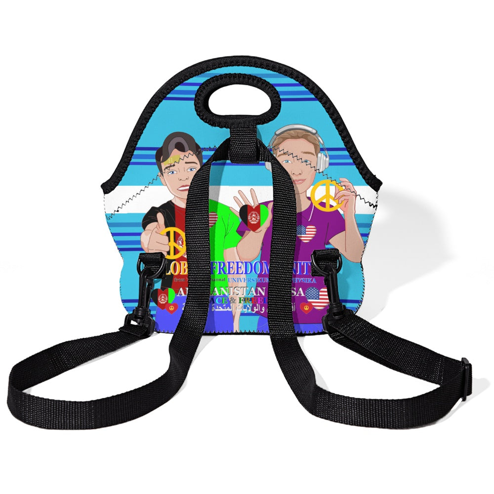 Meal Bag With Strap GLOBAL FREEDOM UNITED© Men AFGHANISTAN & USA Blue 1