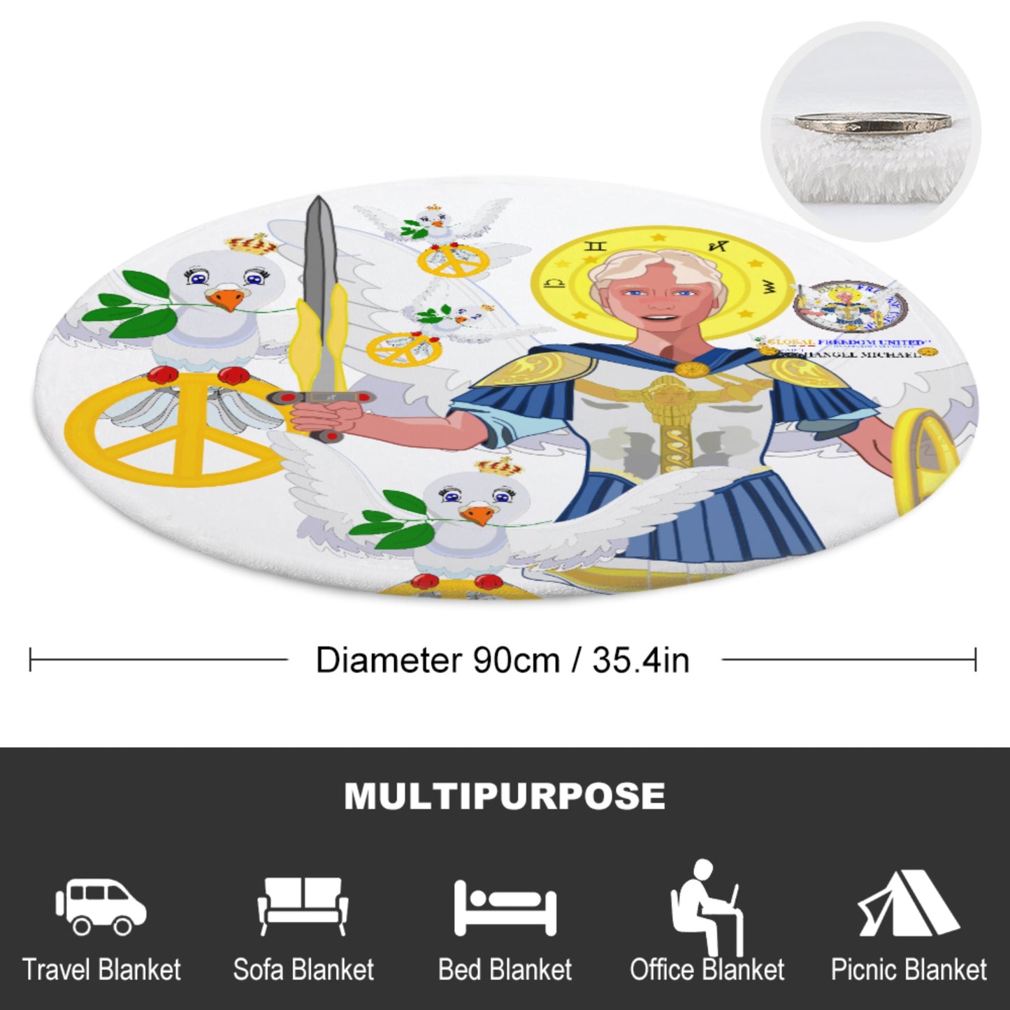 Blankets For Kits Global Freedom United Archangel Michael English V1