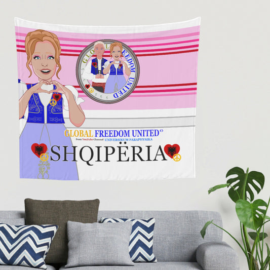 Tapestry GLOBAL FREEDOM UNITED© Couple Albania Pink 2