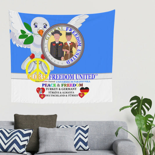 Tapestry Global Freedom United Men Turkey & Germany Old Peace Blue