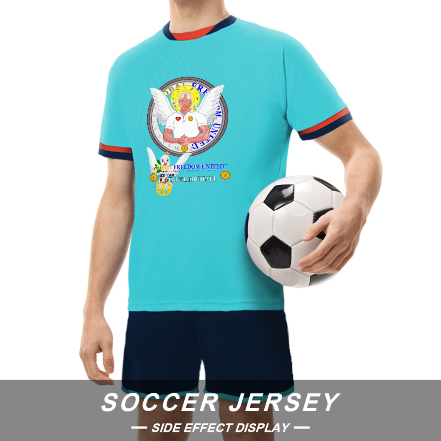Soccer T-shirt Global Freedom United Archangel Michael 1