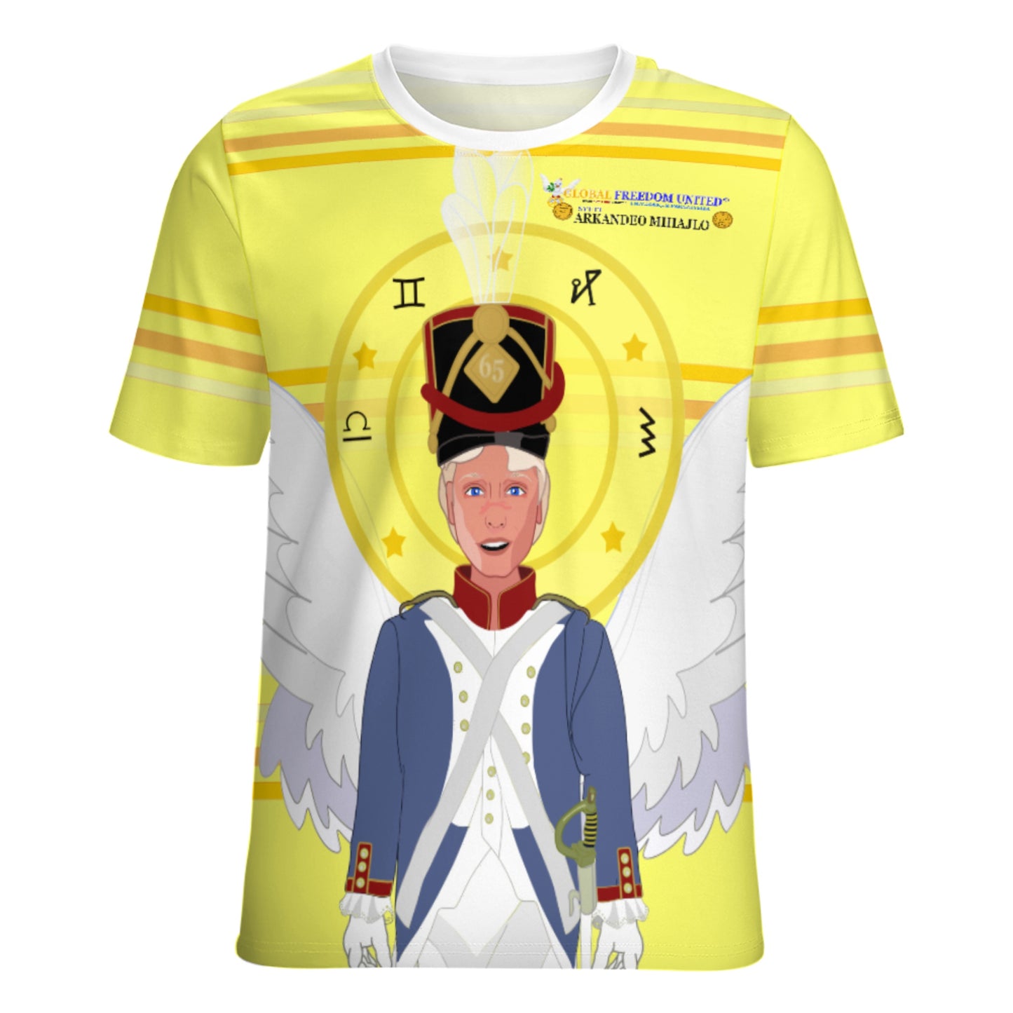 Women´s T-shirt Global Freedom United Archangel Michael Croatia V3 Yellow