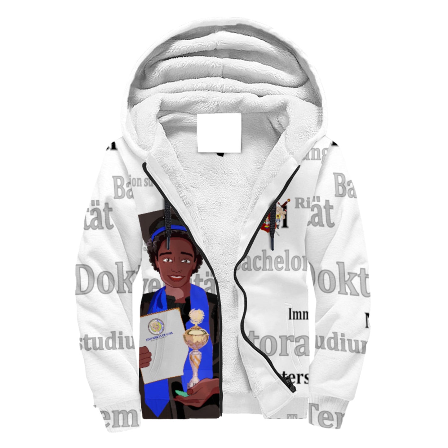 Plush Hoodie Global Freedom United Afro Student Boy Cooper Place