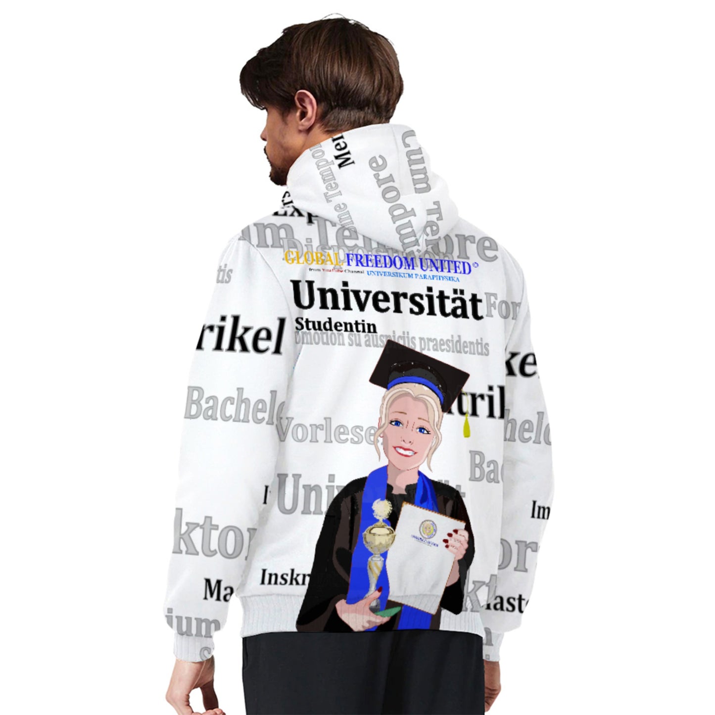 Plush Hoodie Global Freedom United Student Girl Golden Place Blond Hair 2