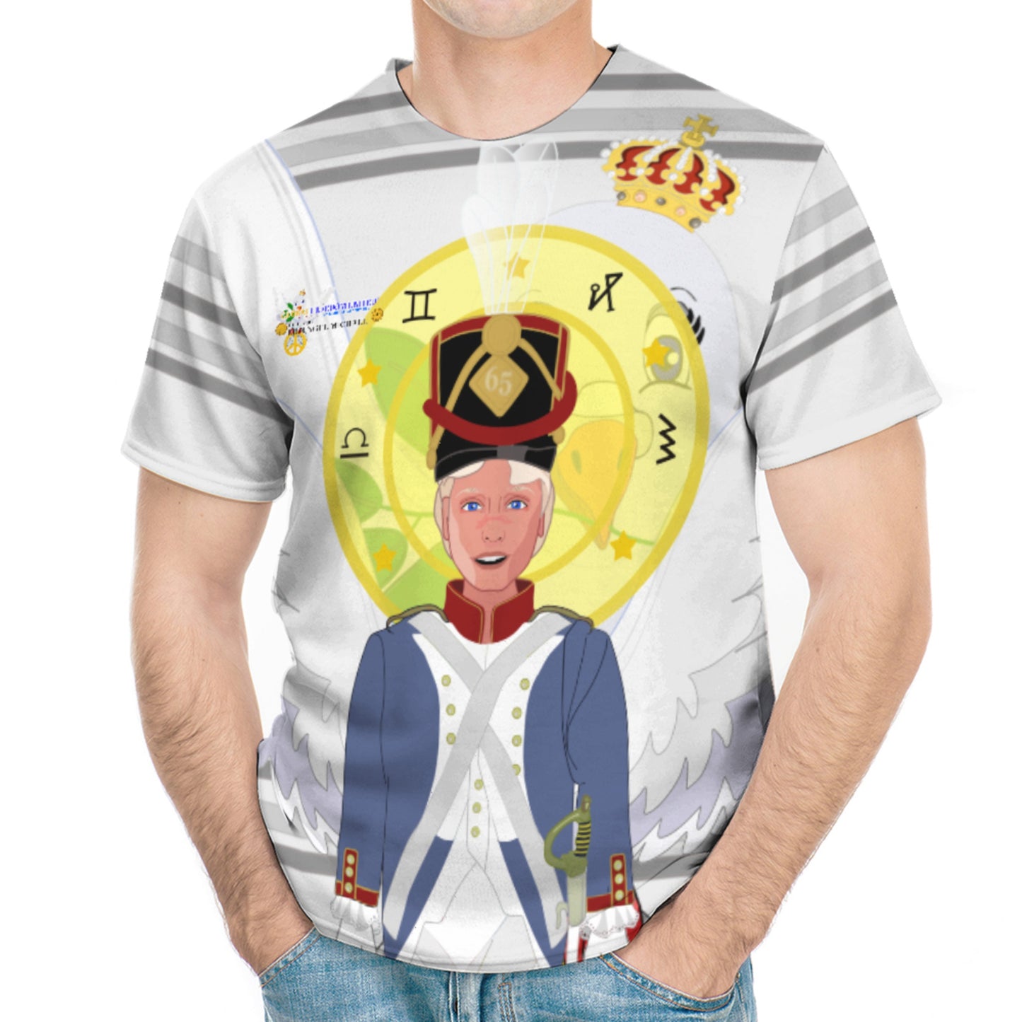 Men´s T-shirt Global Freedom United Erzengel Michael Grey