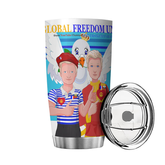 Tumbler Global Freedom United Men French & Russia Old Peace Blue