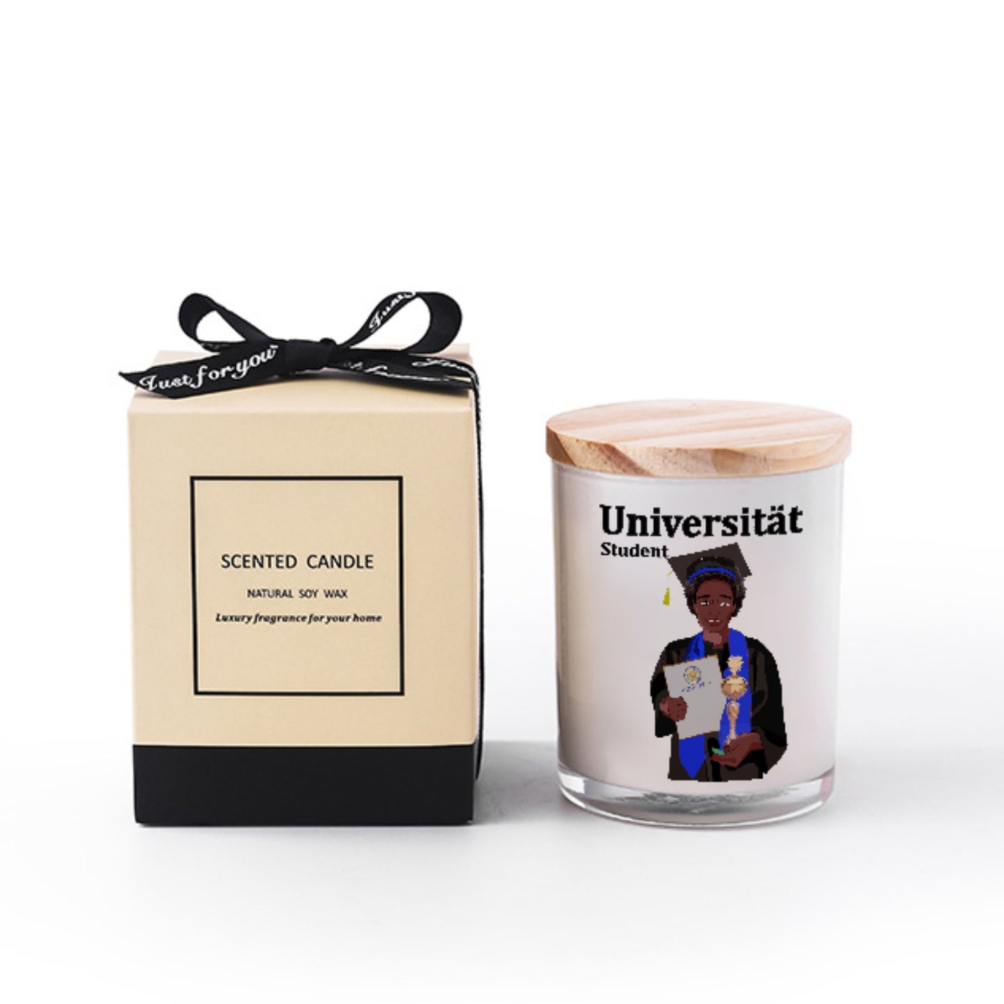 Scented Soy Candle Global Freedom United Afro Student Boy Cooper Place