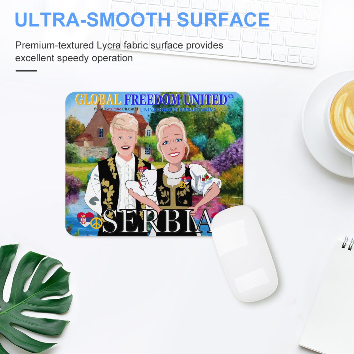 Mouse Pad Global Freedom United Couple Edition Serbia Black One