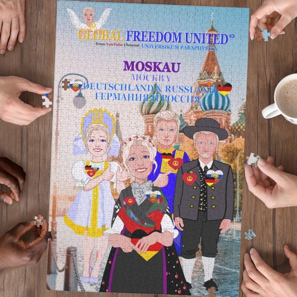 Paper Puzzle GLOBAL FREEDOM UNITED© Peace For Russia & Germany Old Peace